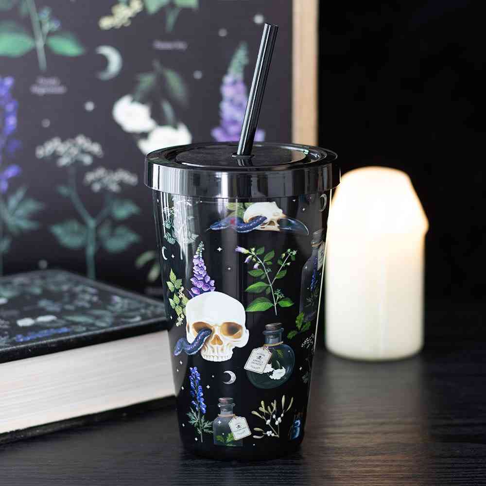 Something Different - Venom & Vines Print Tumbler with Straw ReiseBecher - Mehrfarben